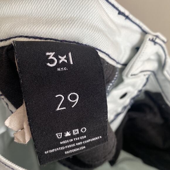 3x1 Austin High-Rise Cropped Frayed Straight-Leg Jeans In Adelia 29 - Picture 8 of 12